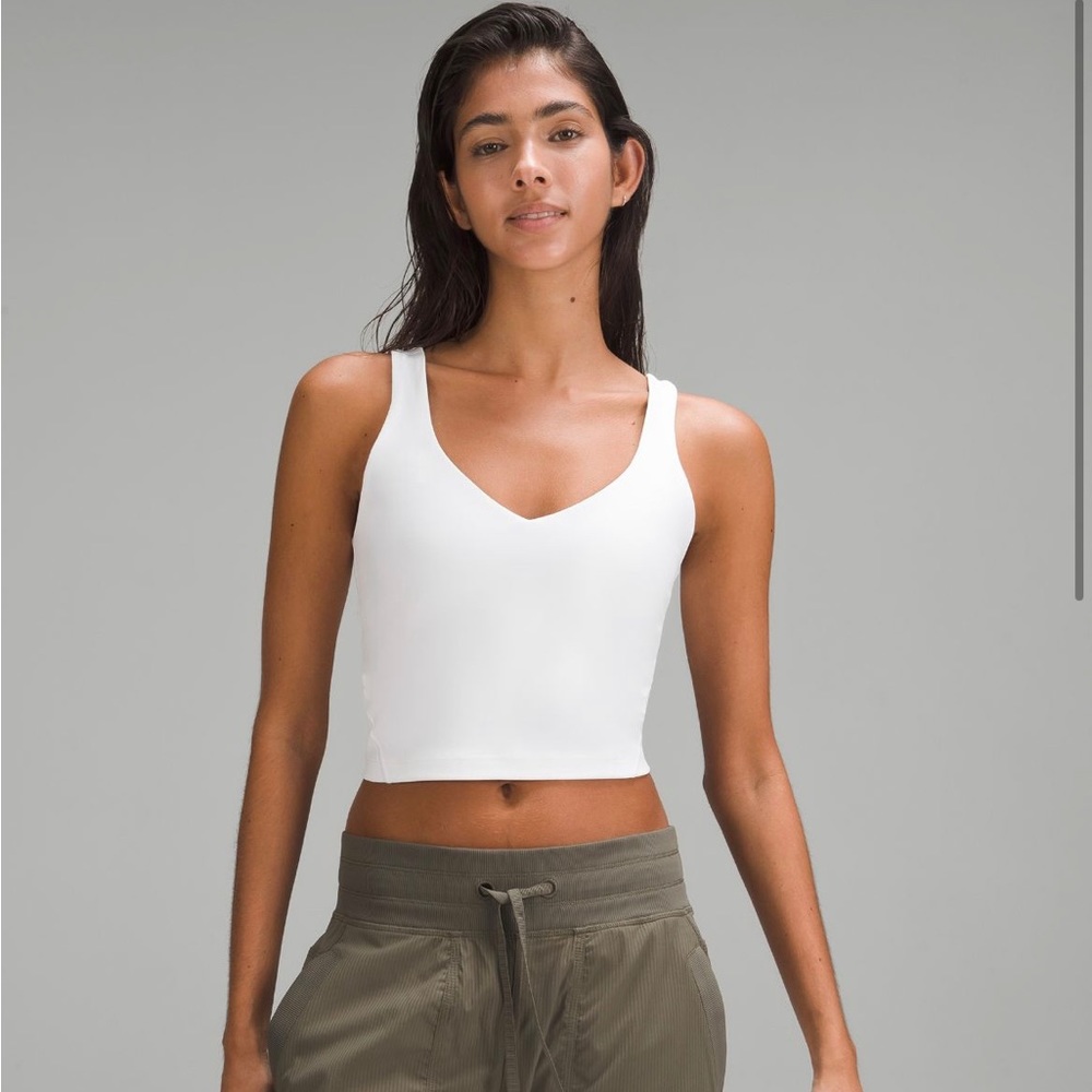 Size 4 White Lululemon Align Tank